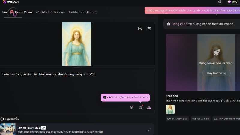 Sử dụng Hailuo AI để chuyển ảnh thành video bằng AI