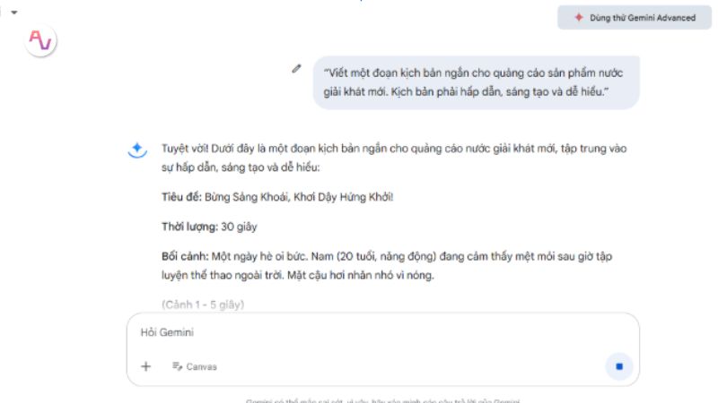 Có thể yêu cầu Gemini thực hiện các nhiệm vụ sáng tạo
