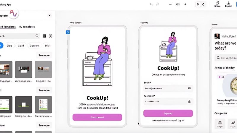 Công cụ thiết kế bằng AI Uizard