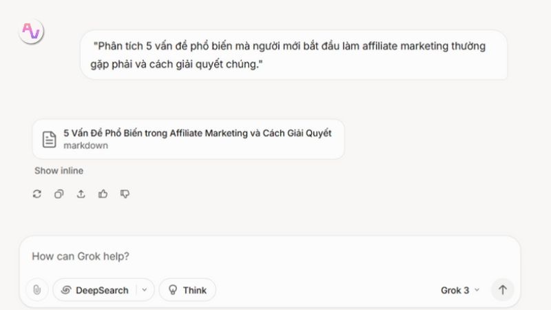 Mẫu câu lệnh Grok dùng để phân tích các vấn đề khách hàng