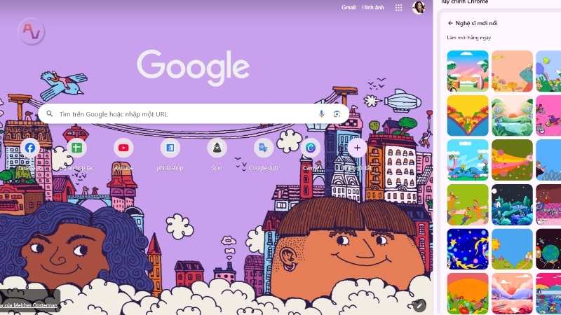 Chọn loại theme theo sở thích từ những mẫu có sẵn rồi tùy chỉnh màu chủ đạo