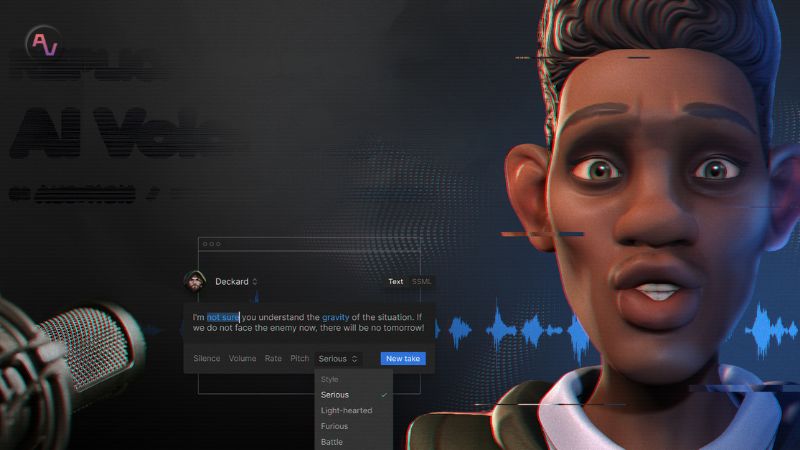 Replica Studios có thể tạo giọng nhân vật diễn cảm cho game hoặc phim hoạt hình