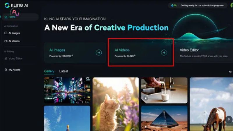 Cách tạo video bằng Kling AI - Bước 1