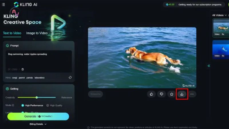 Cách tạo video bằng Kling AI - Bước 3