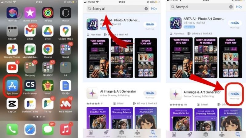 Cách tải ứng dụng Starry AI