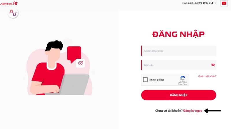 Truy cập vào trang chính thức và nhấn đăng ký