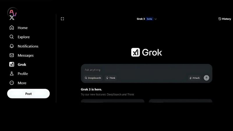 Bước 1: Truy cập nền tảng Grok 3 AI