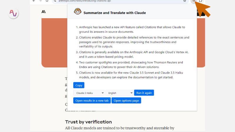Tóm tắt nội dung trang web